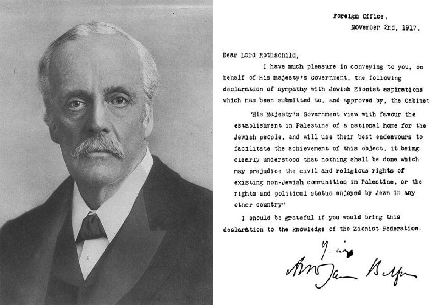 2 Novembre 1917 :  La Déclaration Balfour : Promesse et Controverses d’un État Juif en Palestine