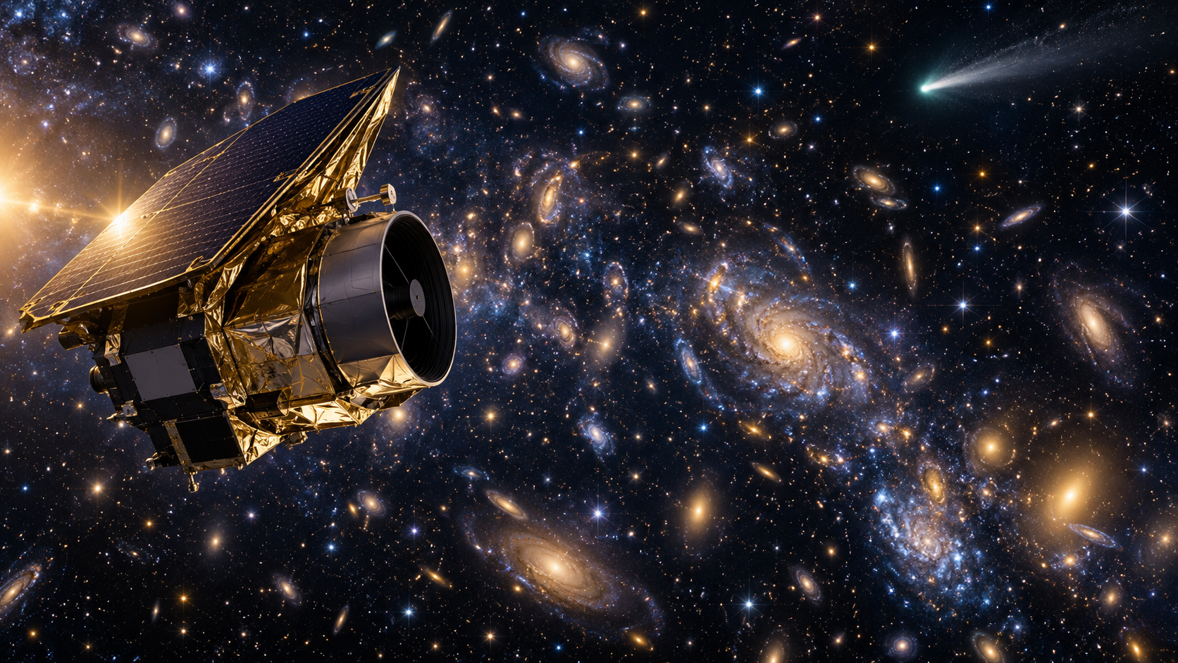 Euclid découvre une comète : une surprise au milieu des galaxies