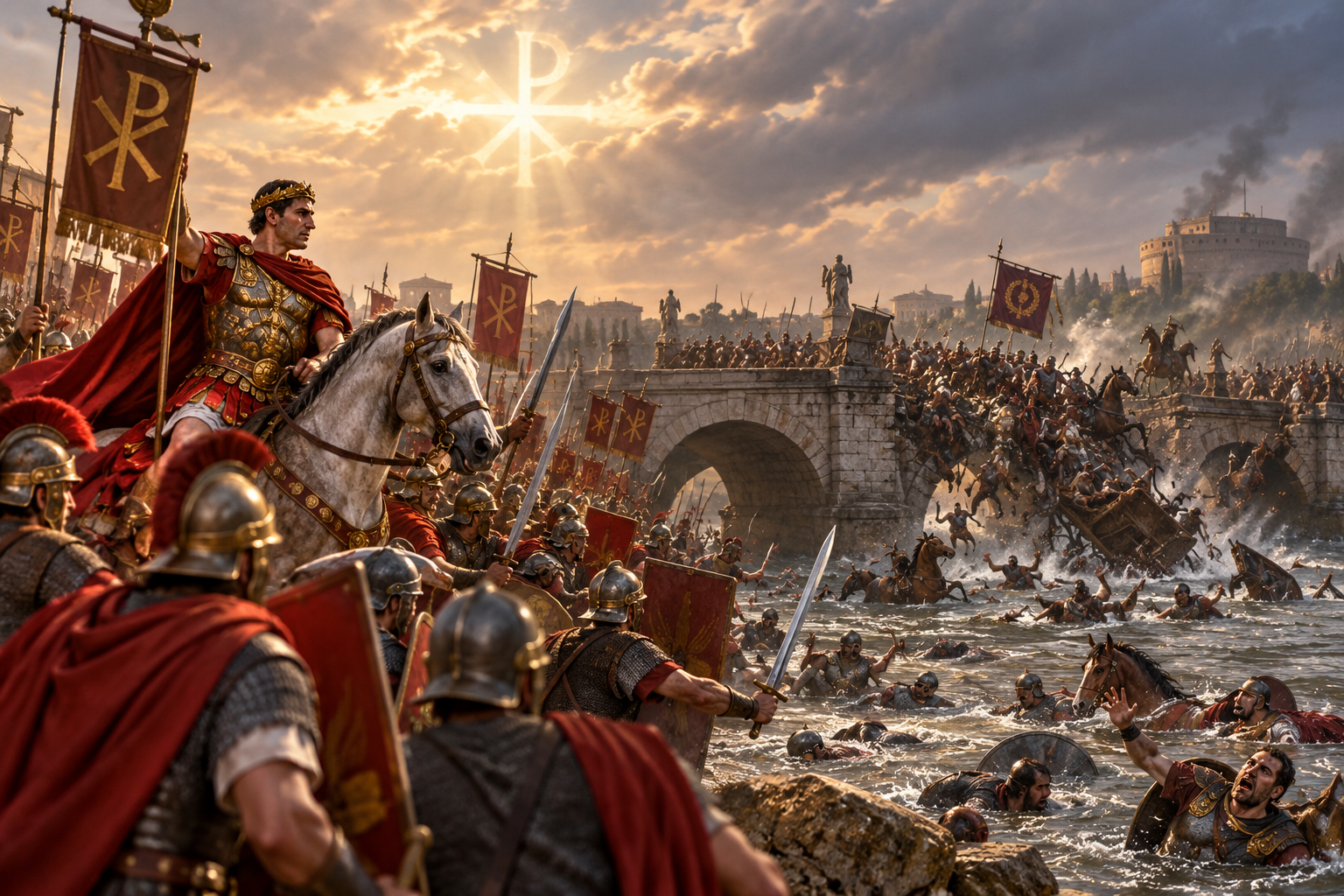 28 octobre 312 : Constantin triomphe au pont Milvius