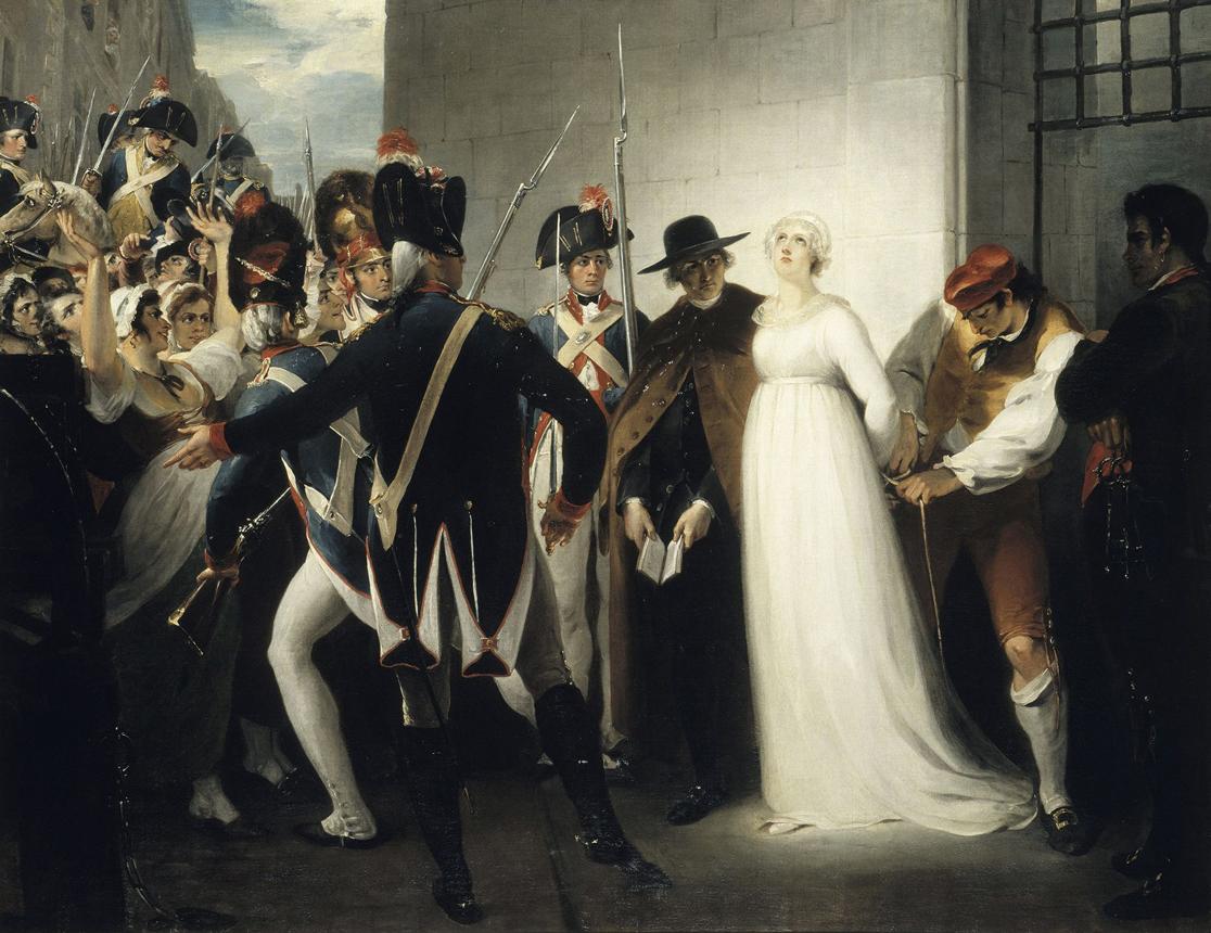 Représentation historique de Marie-Antoinette conduite à l'échafaud