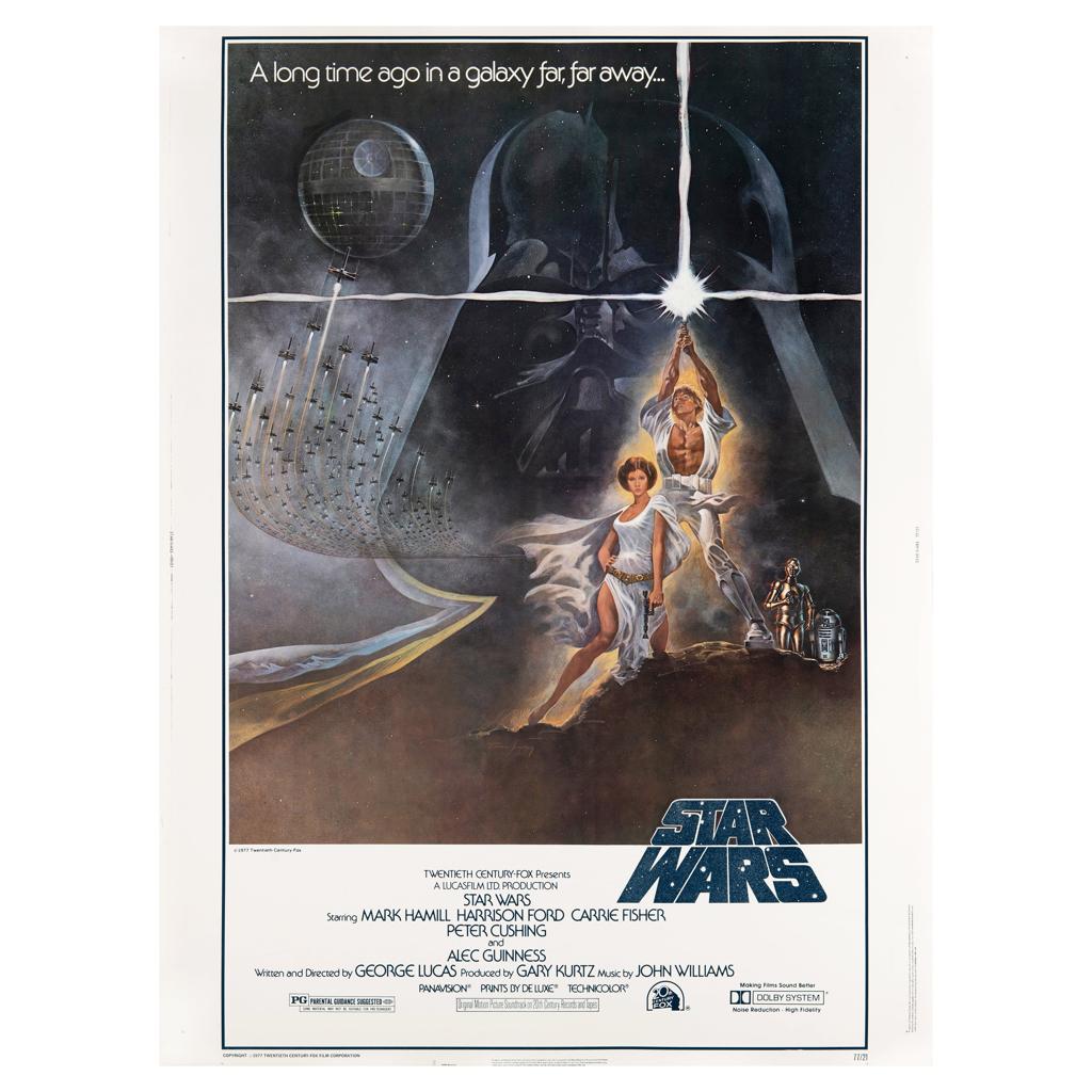 'Star Wars' Original Vintage Movie Poster by Tom Jung, American, 1977 at 1stDibs | original star wars poster 1977, 1977 star wars poster original, d 77 star wars