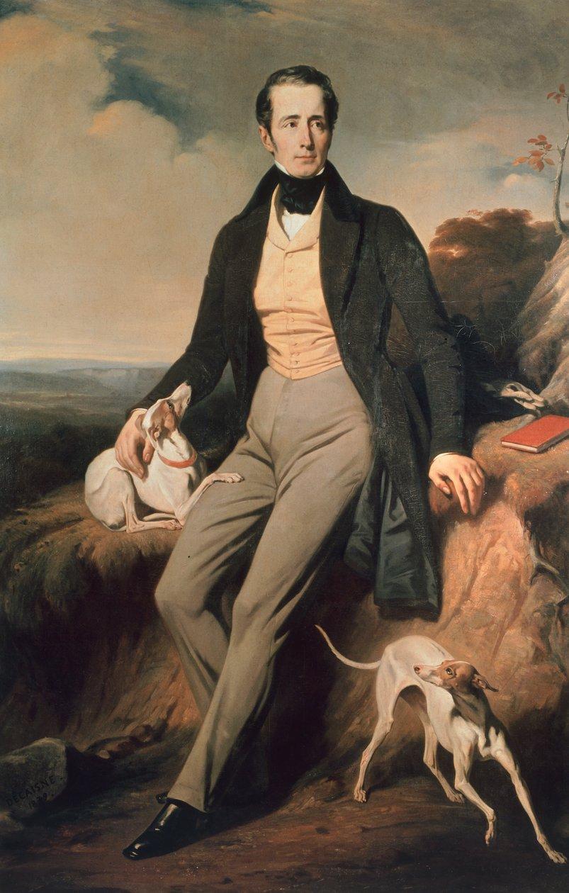 Porträt von Alphonse de Lamartine von Henri Decaisne