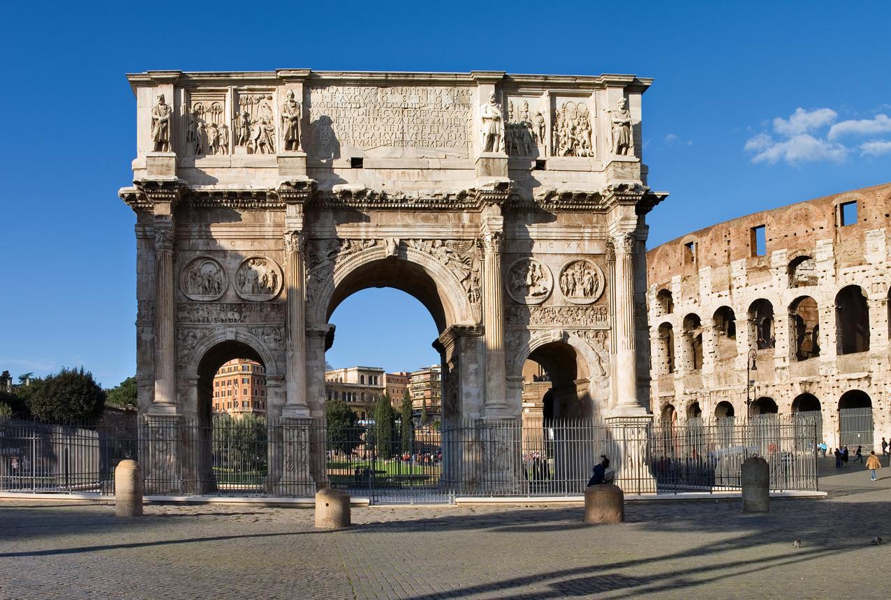 Arch of Constantine and Colosseum, Roma, Italy