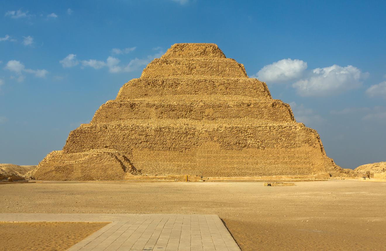 Ancient Step Pyramid of Djoser in Saqqara Necropolis, Egypt